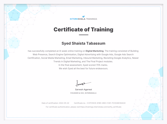 Certified Digital marketer 