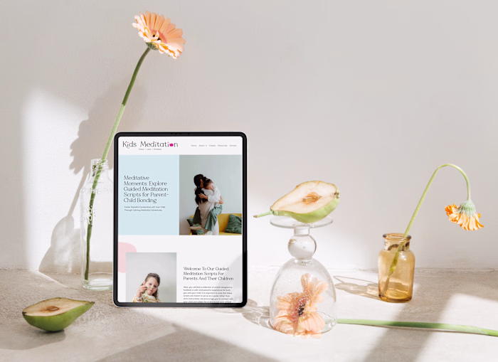 WordPress website design and heart-led branding for Kids Medita…