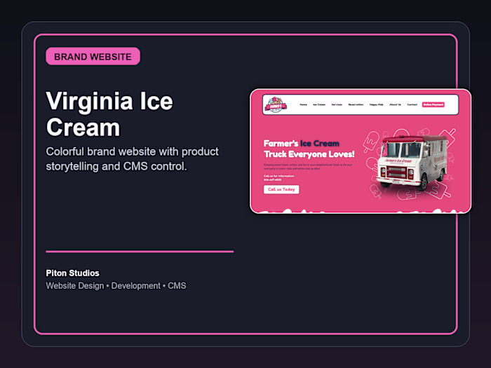Virginia Ice Cream - Brand Website