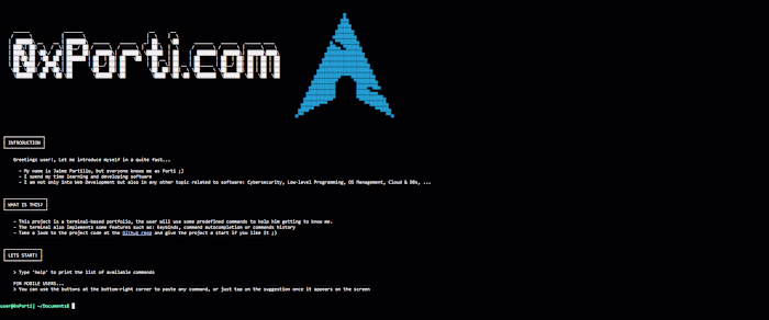 CMD Themed protfolio