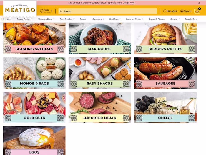 Website Content | Meatigo
