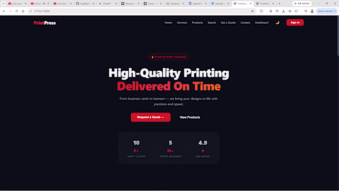 FastAPI Business Web Application
Built a
