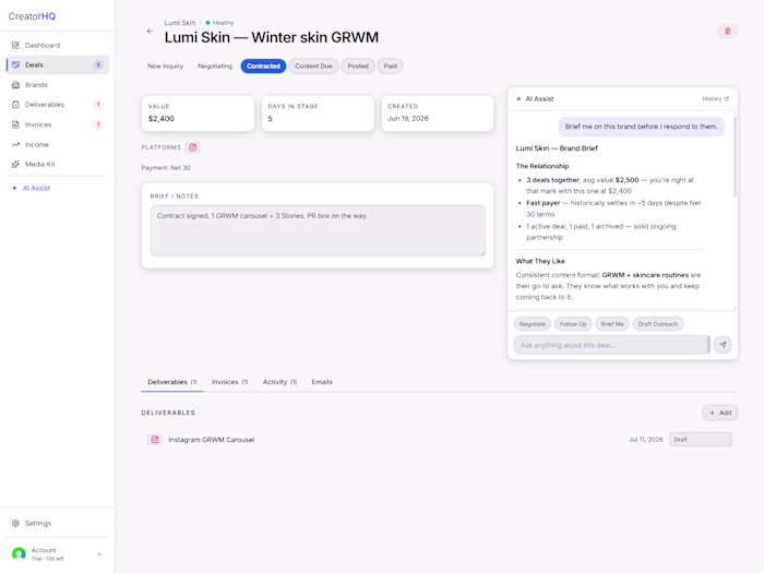 Full-stack SaaS platform for creator