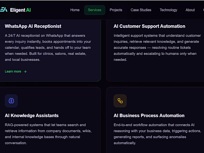 Eligent AI is a specialized