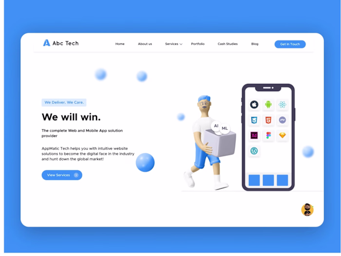 Web design for IT company website