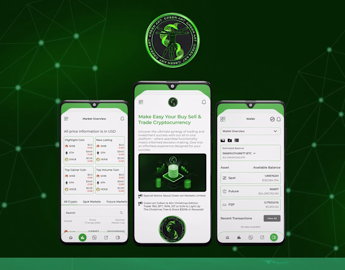Green Art Coin (GAC) - Crypto Exchange App