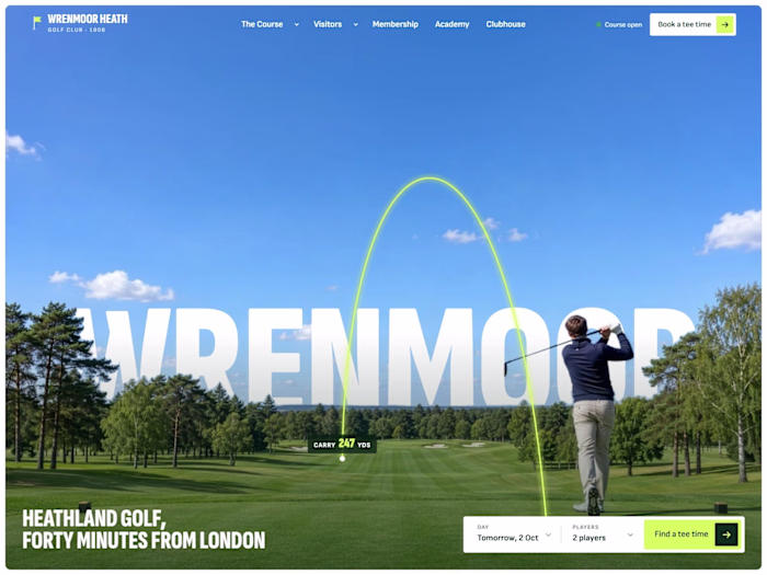 Wrenmoor Heath: Golf Club Website