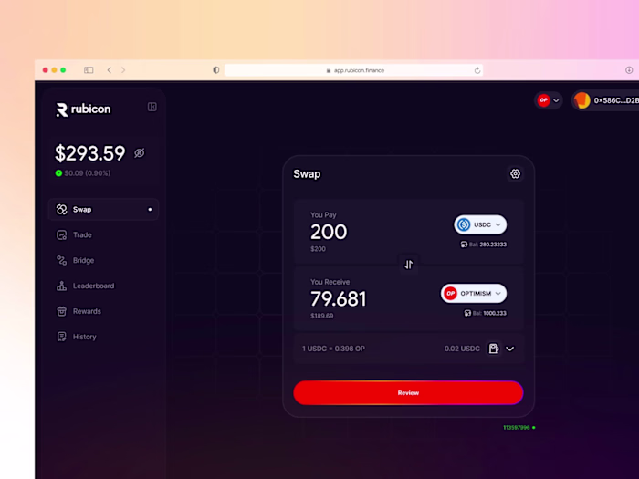 Rubicon DeFi Webapp Redesign