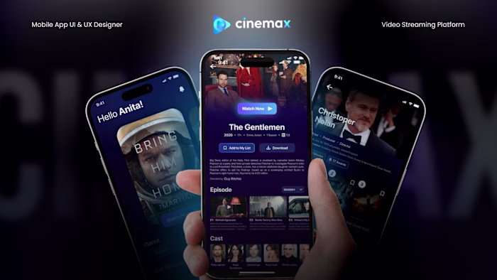CINEMAX | Streaming Online App | UI/UX Design