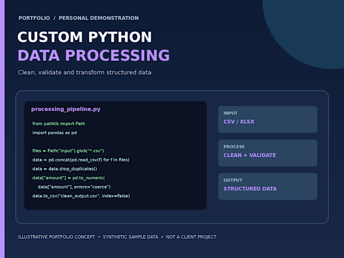 A Python data processing demonstration