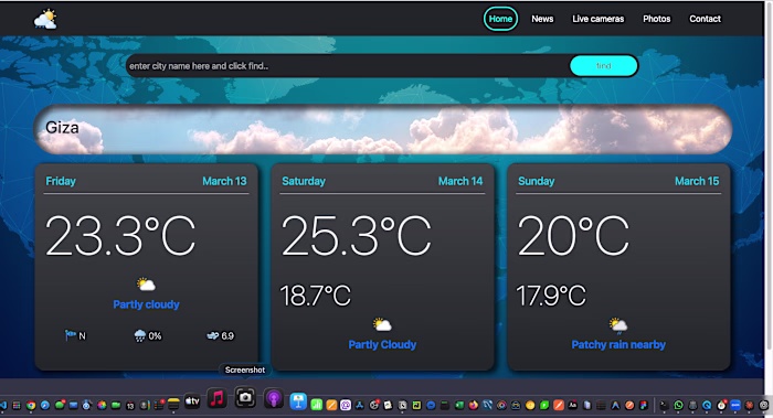 Location-aware weather forecast app that