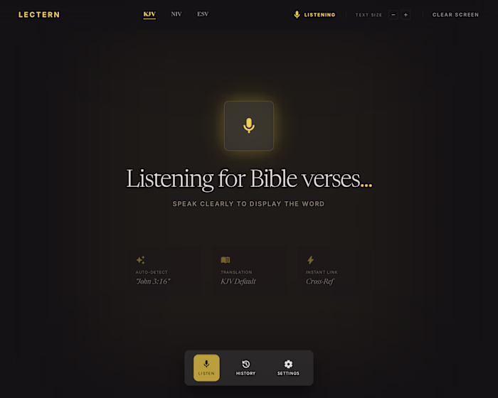 Bible Verse Display App for Church Projection