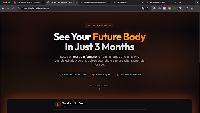 AI-Powered Fitness Transformation App Development