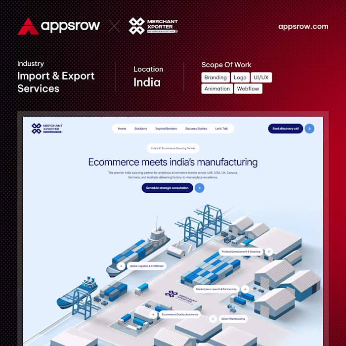 Webflow Website Development for Merchant Xporters