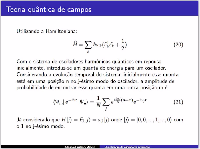 Computer Simulation of Quantized Coupled Harmonic Oscillators
