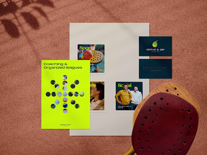 Branding for Serve & Sip Pickleball Club