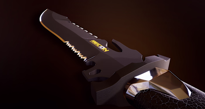 Combat Knife and Logo