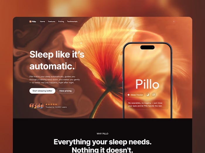 Pillo: A Cinematic Framer Template for Mobile Apps