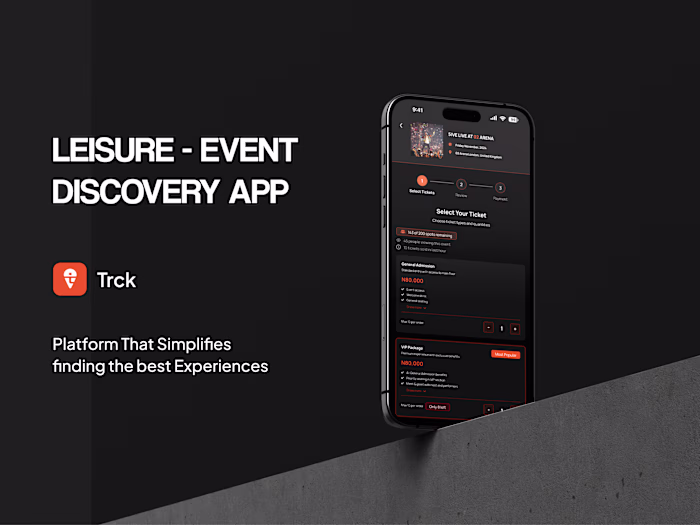Leisure - Event Discovery App Design