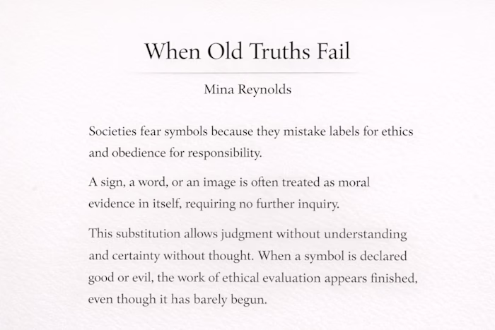 When Old Truths Fail (philosophical essay)