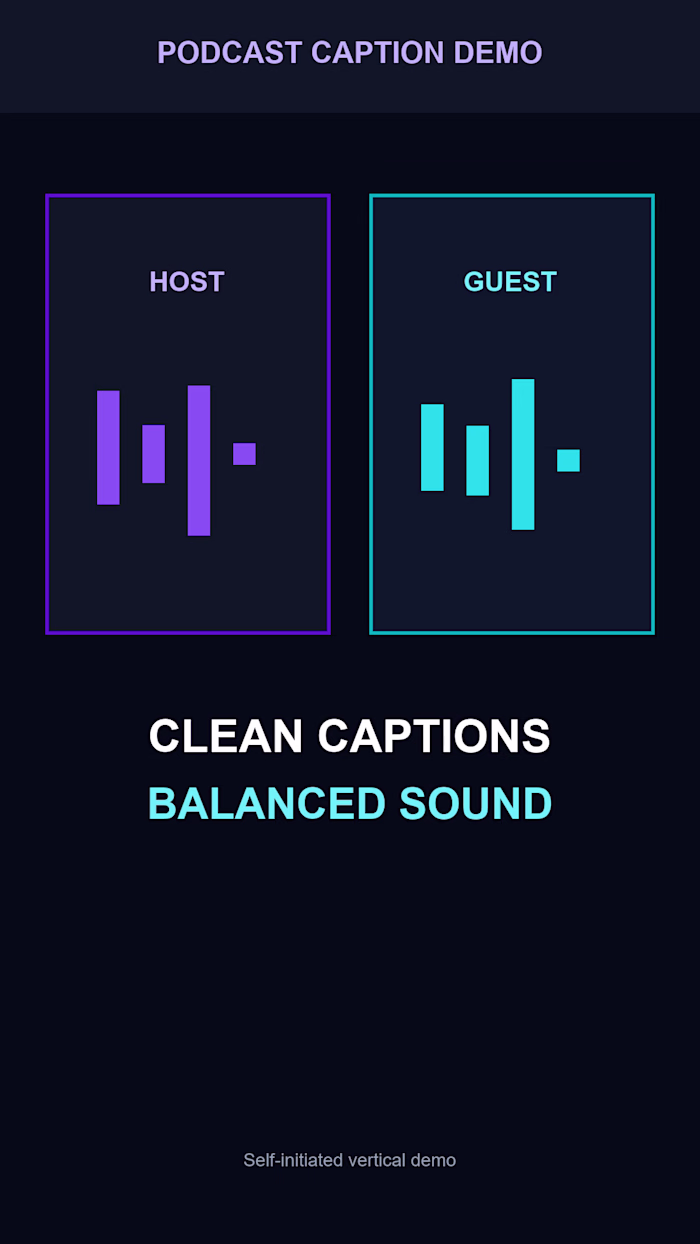 Podcast Captions — Short-Form Editing Demo