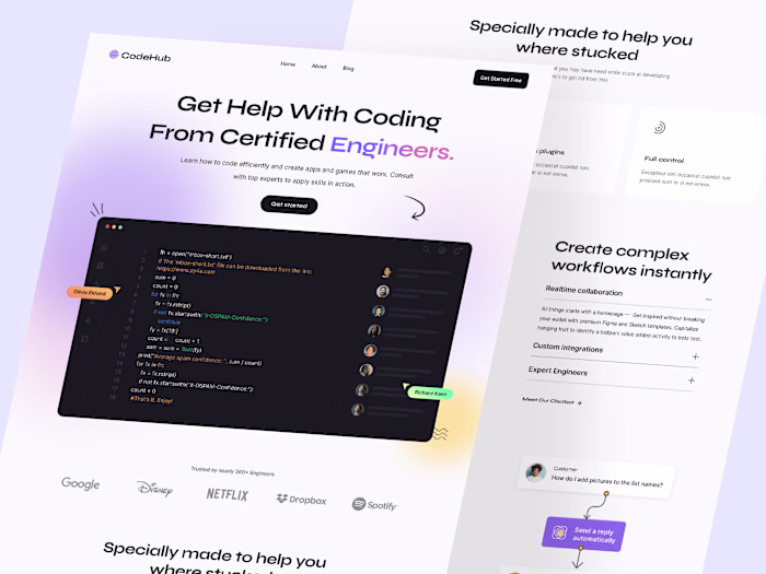 Code Collaboration Platform Landing Page