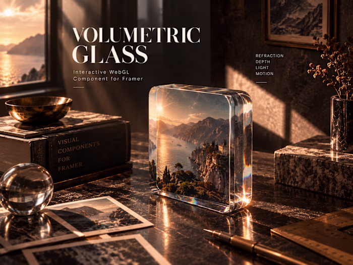 Volumetric Glass Photo - Interactive WebGL Component