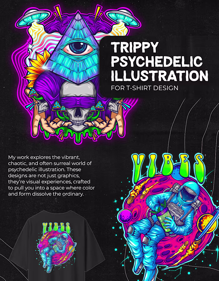 trippy psychedelic Illustration