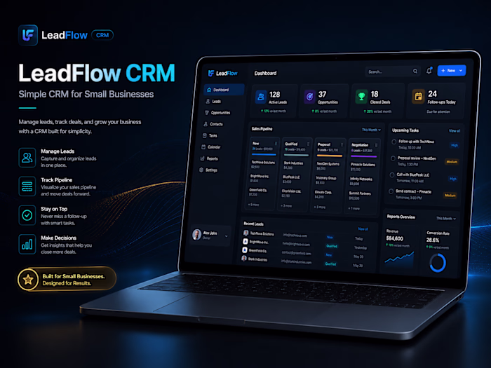 A modern SaaS landing page