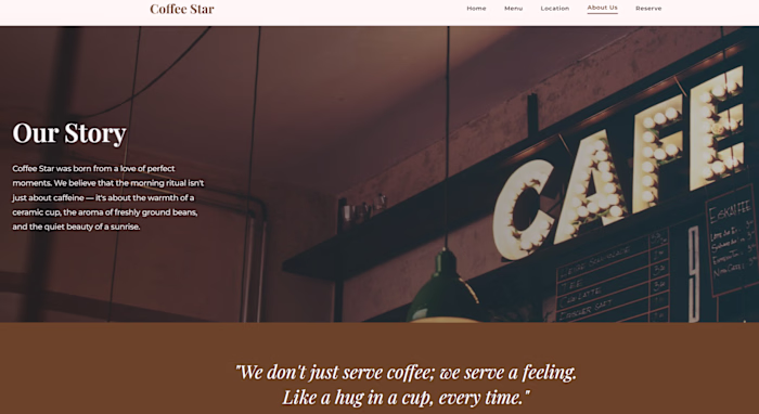 Coffee Web Site Template