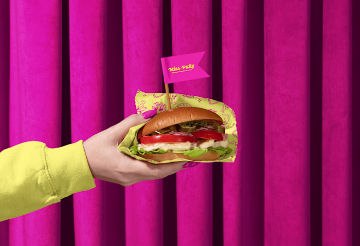 Miss Patty Vegan Burger Diner Brand Identity Packaging