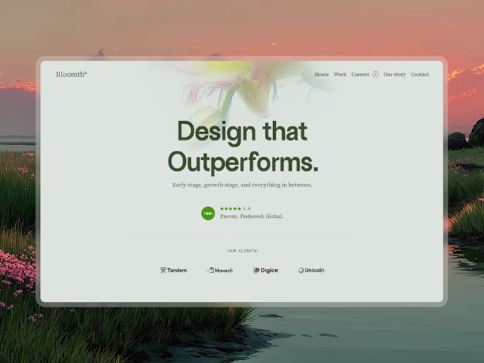 Bloomth | Lightweight high-conversion Framer template