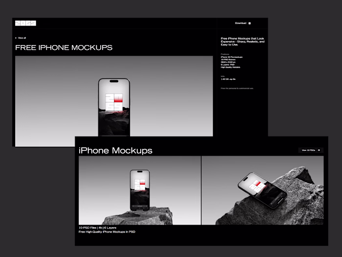 iPhone Mockups Website Design