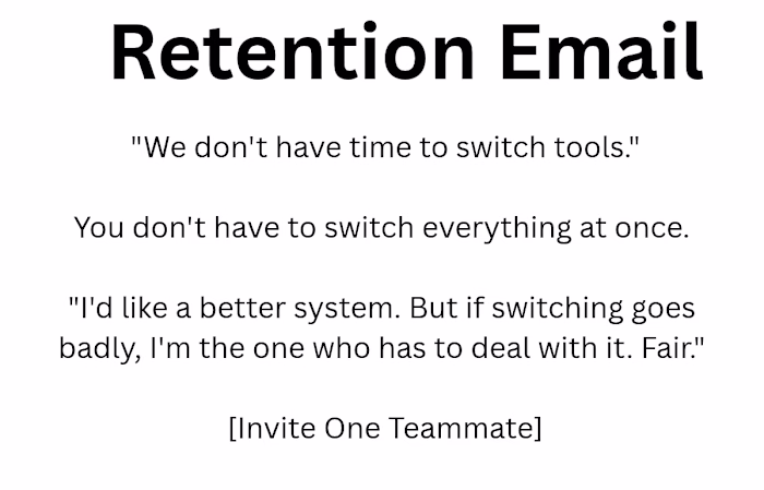 A strategic retention email that