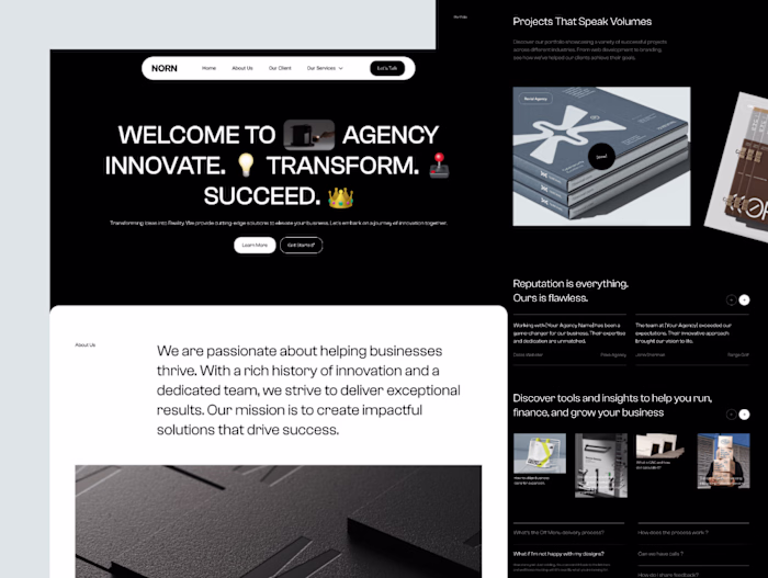 Agency Landing Page