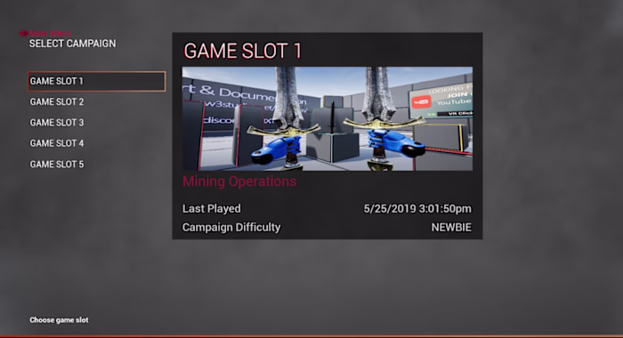 UE5 desktop UI game