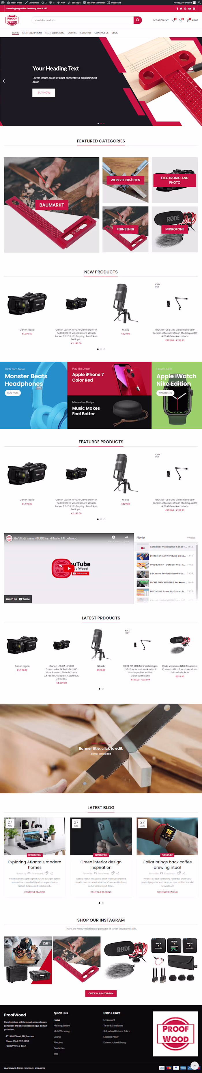 Wordpress ecommerce website | Woocommerce store