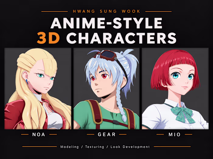 Anime-Style 3D Characters | Noa & Gear