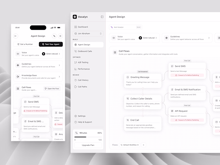 AI Agent Builder Platform UI/UX

Designed