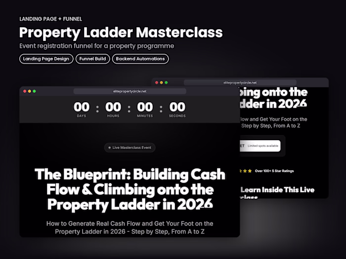 Property Ladder Masterclass | Landing Page + Registration Funnel