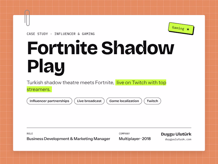 Fortnite Shadow Play: Karagöz & Hacivat Live on Twitch