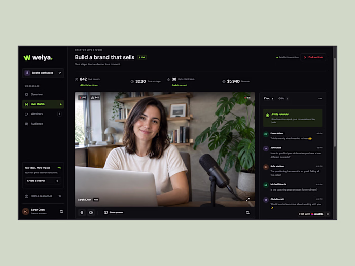 Reimagining Welya: A High-Conversion Webinar Platform