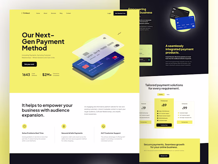 FinNest Website UIUX Design
