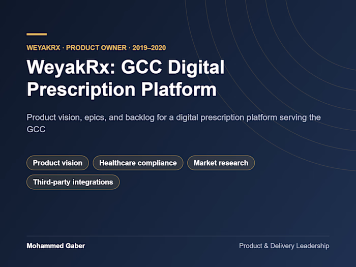 WeyakRx: GCC Digital Prescription Platform