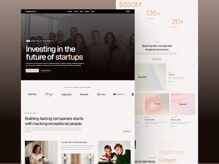 Southmark VC — Investment Firm Website