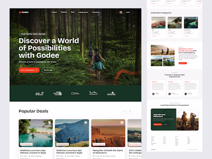 Travel agency Landing Page Design
