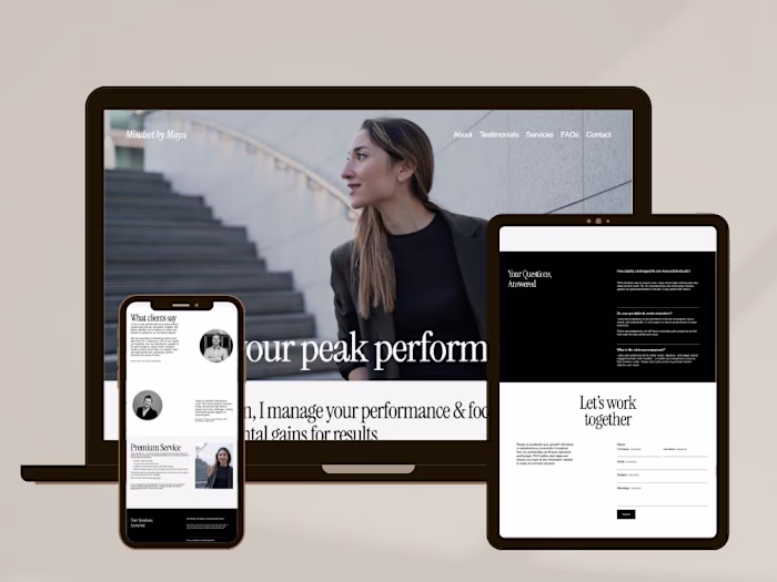 Squarespace website for Lauren Dragon,