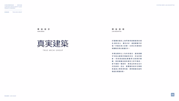 Corporate Identity System for True Architecture Group