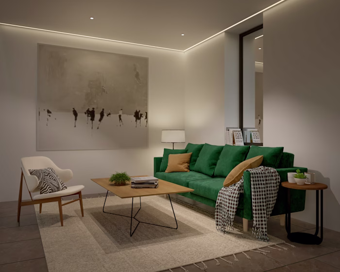 The Glade - Interior Nightime Views of an individual house