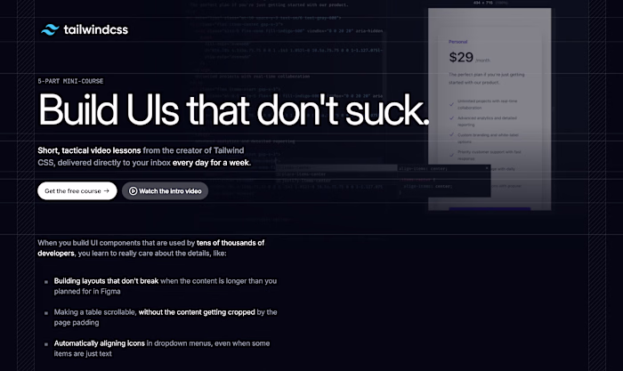 Tailwind UI Clone Landing Page
